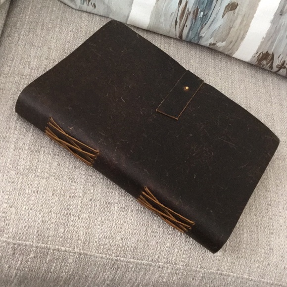 New SugarBoo Chocolate Oiled Leather Journal - Picture 1 of 8